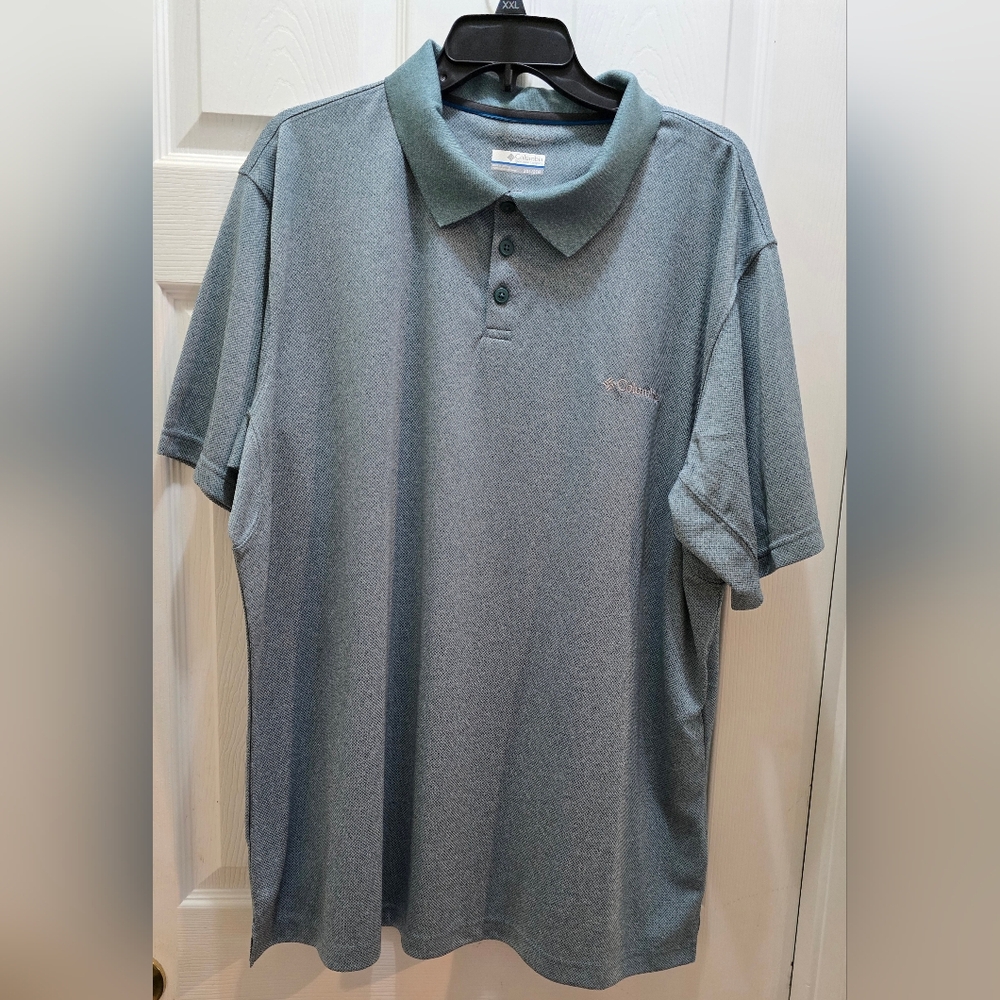 Columbia Men's Gray Polo Shirt Xxl